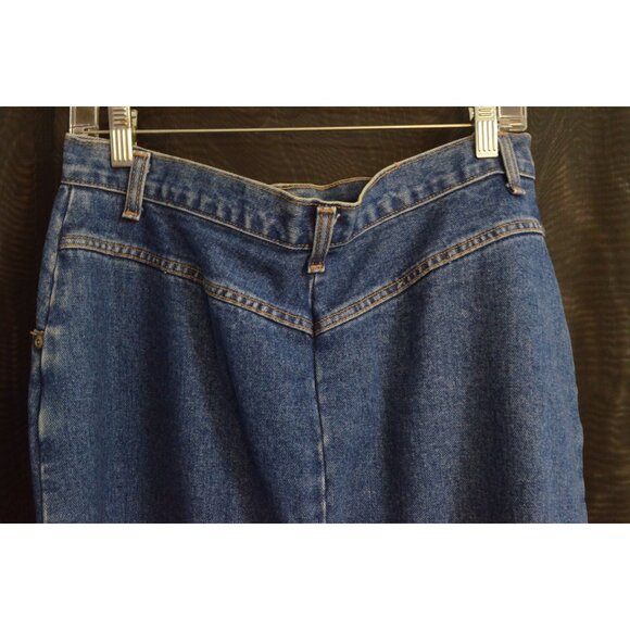 Vintage Jean SKIRT Blue Medium Wash Denim Size 12 Made USA Long - Picture 10 of 11